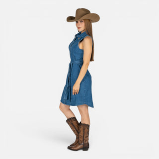 Vestido Panhandle Denim Dark Wash Dama