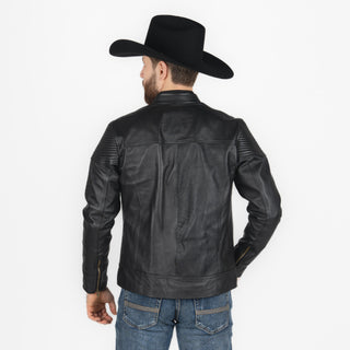 Chamarra Piel Negro Caballero