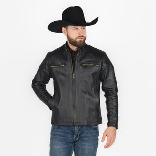 Chamarra Piel Negro Caballero