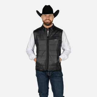 Chaleco Cuadra Cocodrilo Nobuck México 2026 Negro Caballero