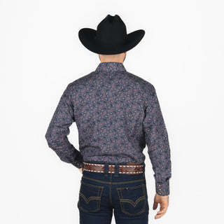 Camisa Rodeo Estampado Uva Caballero