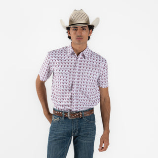 Camisa Denver Estampado Blanco Caballero