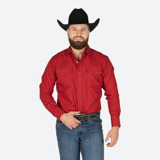Camisa Rodeo Rojo Liso Caballero
