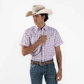 Camisa Denver Estampado Blanco Caballero