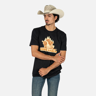 Playera Kimes Ranch Lucky B Bull Dogger Black Caballero