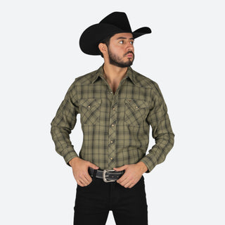 Camisa Rodeo Cuadros Olivo Caballero