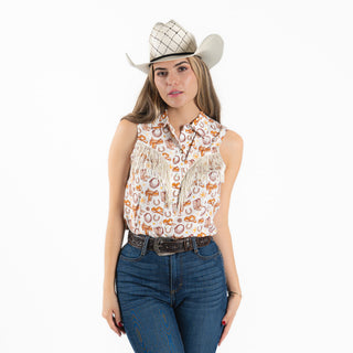 Camisa Rock & Roll Denim Boot Natural Dama