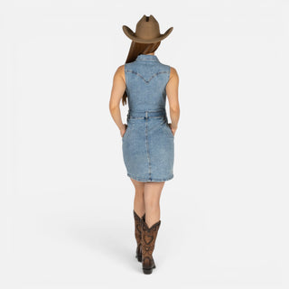Vestido Rock & Roll Denim Medium Wash Dama