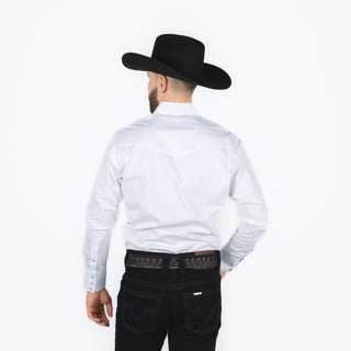Camisa Wrangler Blanco Liso Caballero