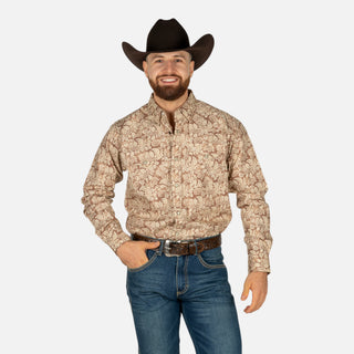 Camisa Ariat Fynn Irish Print Caballero