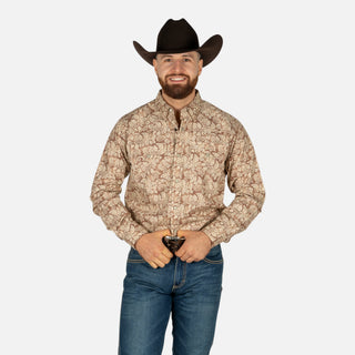 Camisa Ariat Fynn Irish Print Caballero