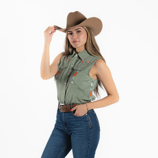 Camisa Panhandle Olive Dama