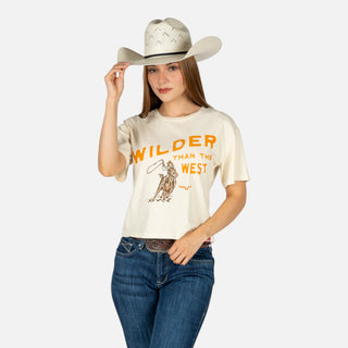 Blusa Kimes Ranch Wilder Than The West Ivory Dama