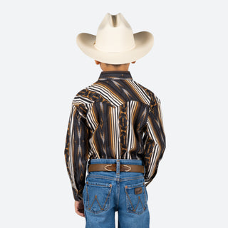 Camisa Rock & Roll Denim Aztec Brown Niño