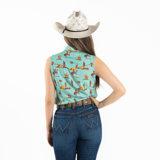 Camisa Panhandle Retro Touquoise Dama