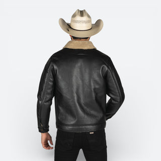 Chamarra Lee De Piel Negro Caballero