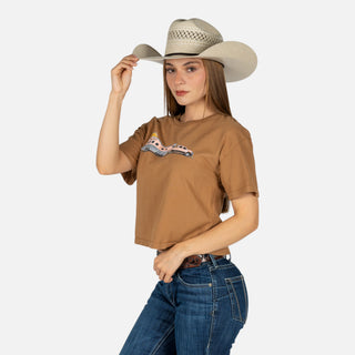 Blusa Kimes Ranch Lucky B Hauler Tabacco Dama