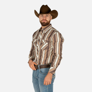 Camisa Rock & Roll Denim Rayas Brown Caballero