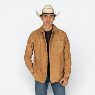 Sobrecamisa Denver Gamuza Ante Kaki Caballero