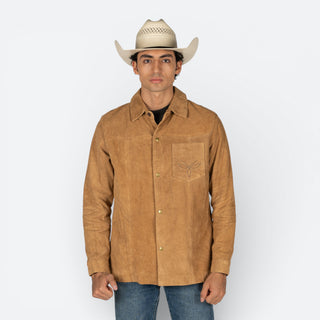 Sobrecamisa Denver Gamuza Ante Kaki Caballero