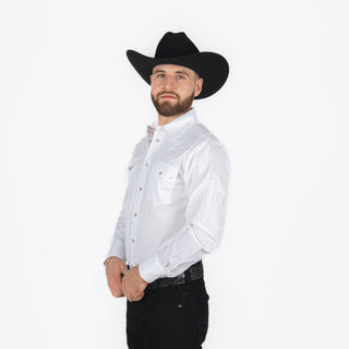 Camisa Rodeo Blanco Liso Caballero