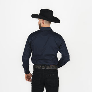 Camisa Rodeo Azul Marino Liso Caballero