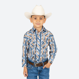 Camisa Rock & Roll Denim Blue Niño