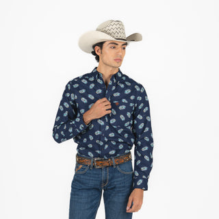 Camisa Arait Jacy FTD LS Shrt Navy Caballero