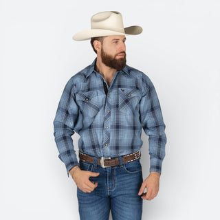 Camisa Golden Rooster Estampado Azul Caballero