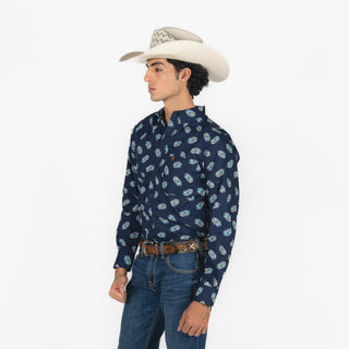 Camisa Arait Jacy FTD LS Shrt Navy Caballero