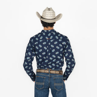 Camisa Arait Jacy FTD LS Shrt Navy Caballero