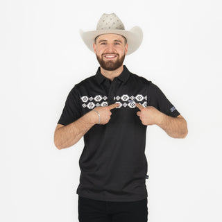 Playera Polo Lost Calf Aztec Black Caballero