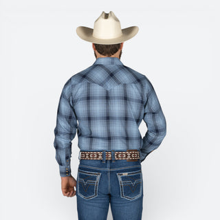 Camisa Golden Rooster Estampado Azul Caballero