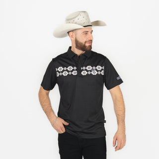 Playera Polo Lost Calf Aztec Black Caballero