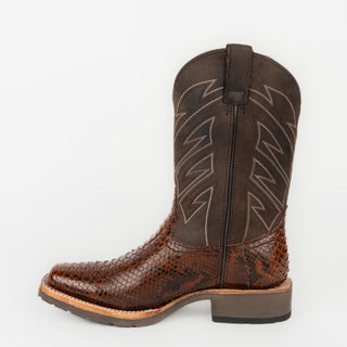 Bota Justin Pitón Café Caballero