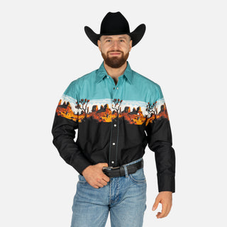 Camisa Panhandle Rodeo Black Caballero