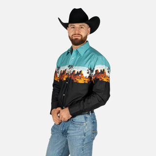 Camisa Panhandle Rodeo Black Caballero