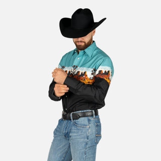 Camisa Panhandle Rodeo Black Caballero