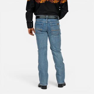 Jeans Rock & Roll Denim Revolver Straight Boot Medium Wash Caballero