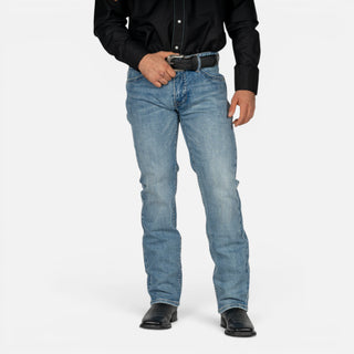 Jeans Rock & Roll Denim Revolver Straight Boot Medium Wash Caballero