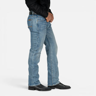 Jeans Rock & Roll Denim Revolver Straight Boot Medium Wash Caballero