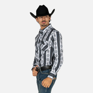Camisa Rock & Roll Denim Aztec Black Caballero