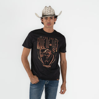 Playera Wrangler Rodeo Black Caballero