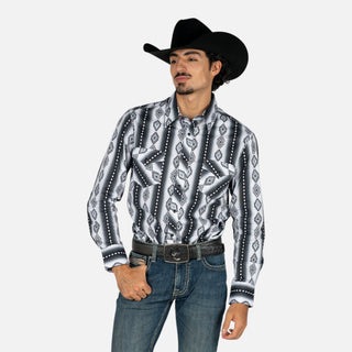 Camisa Rock & Roll Denim Aztec Black Caballero