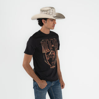 Playera Wrangler Rodeo Black Caballero