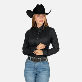 Camisa Rock & Roll Denim Black Dama