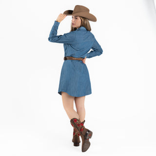 Vestido Panhandle Chambray Medium Wahs Dama