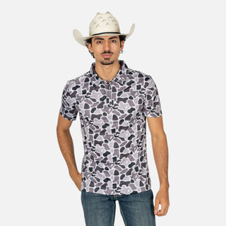 Playera Polo Rock & Roll Denim Koe Wetzel Cmu Charcoal Caballero