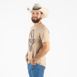 Playera Wrangler Rodeo Beige Caballero