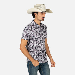 Playera Polo Rock & Roll Denim Koe Wetzel Cmu Charcoal Caballero